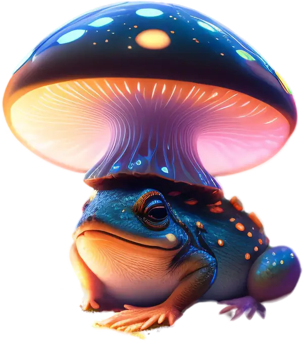 magic mushroom frog